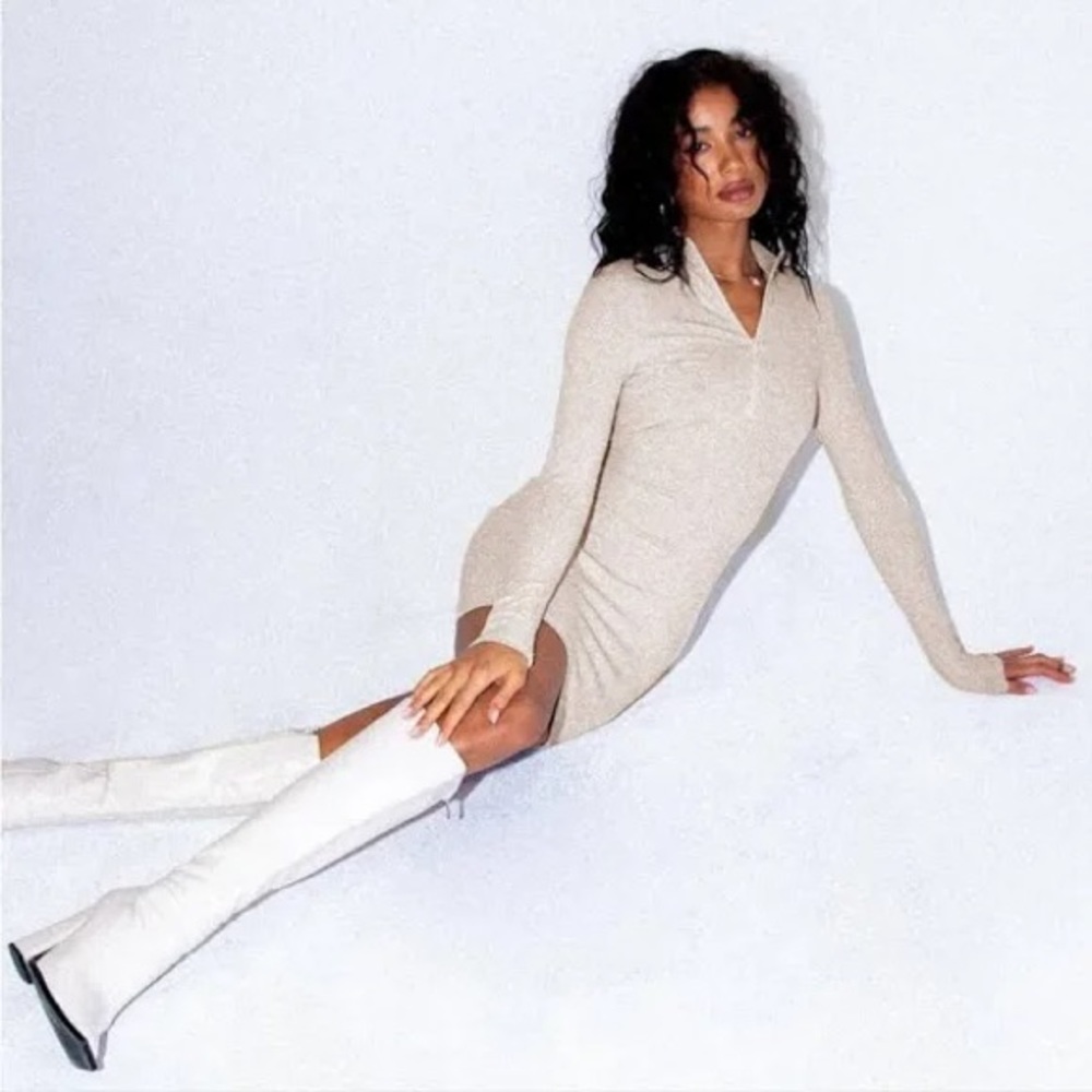 NWT Princess Polly Kiara Mini Dress, Cream, Beige